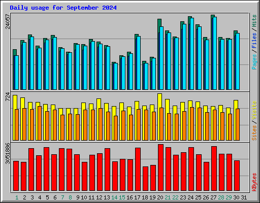 Daily usage for September 2024