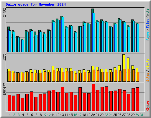 Daily usage for November 2024